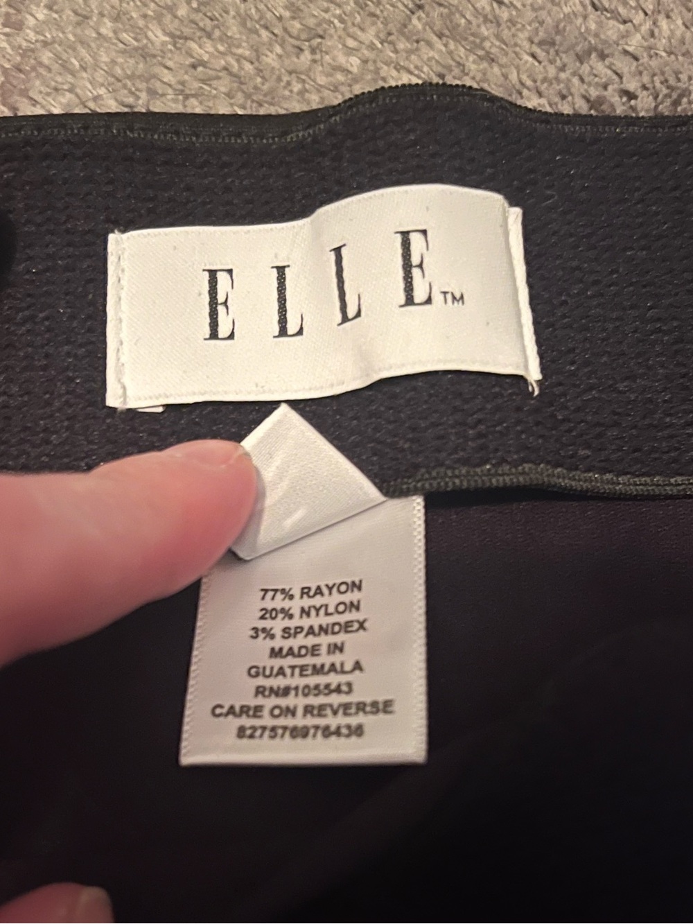 NWT Elle Ultra-Stretch Ponte Pull-On Pencil Skirt in Black Size Medium - Picture 4 of 5